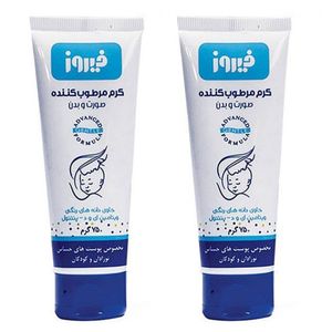 کرم مرطوب کننده صورت و بدن کودک فیروز مدل b2 حجم 75 میلی لیتر مجموعه 2 عددی